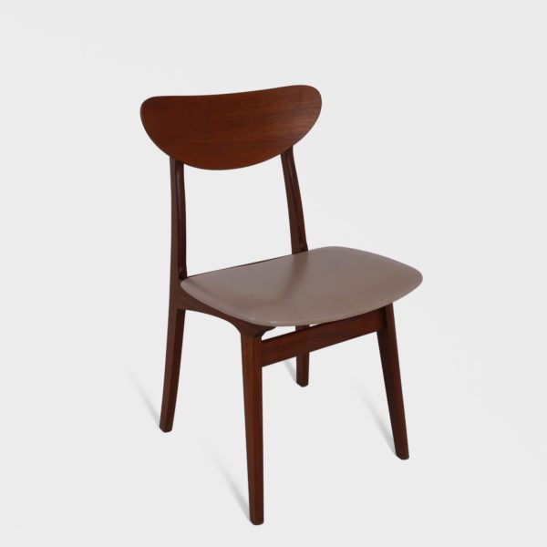 Retro Spisestuestoler i Teak | Lys Skai - Bilde 2