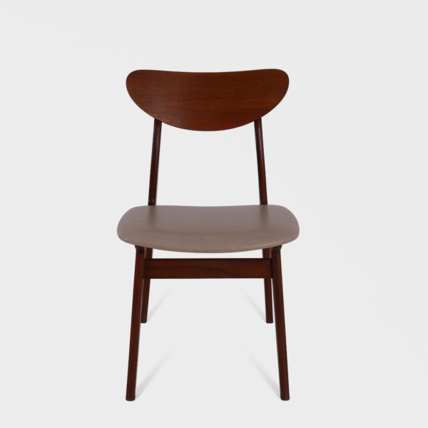 Retro Spisestuestoler i Teak | Lys Skai - Bilde 3