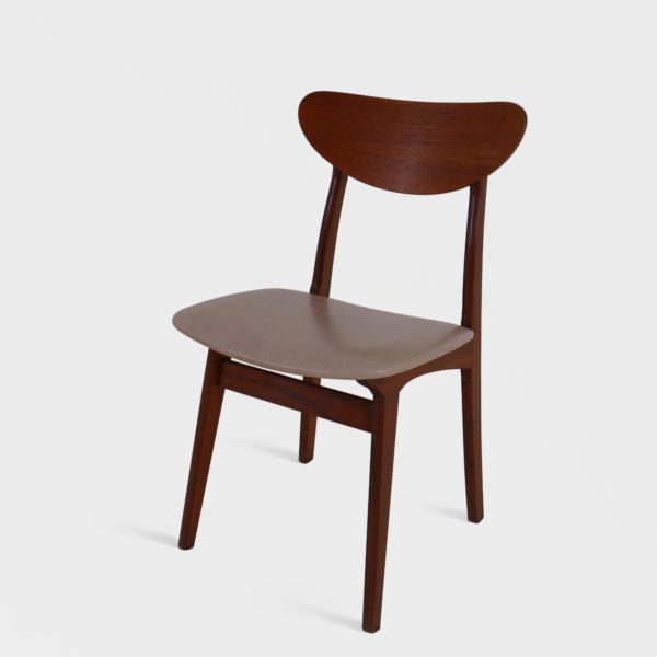 Retro Spisestuestoler i Teak | Lys Skai - Bilde 4