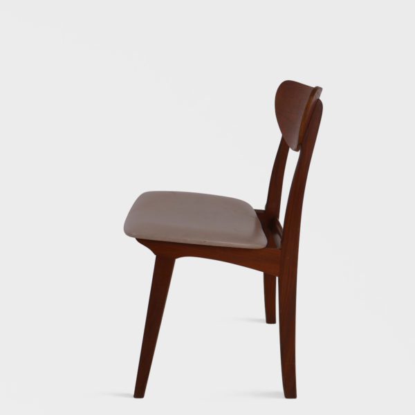 Retro Spisestuestoler i Teak | Lys Skai - Bilde 5
