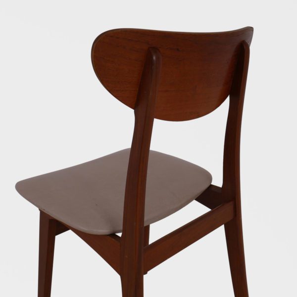 Retro Spisestuestoler i Teak | Lys Skai - Bilde 9
