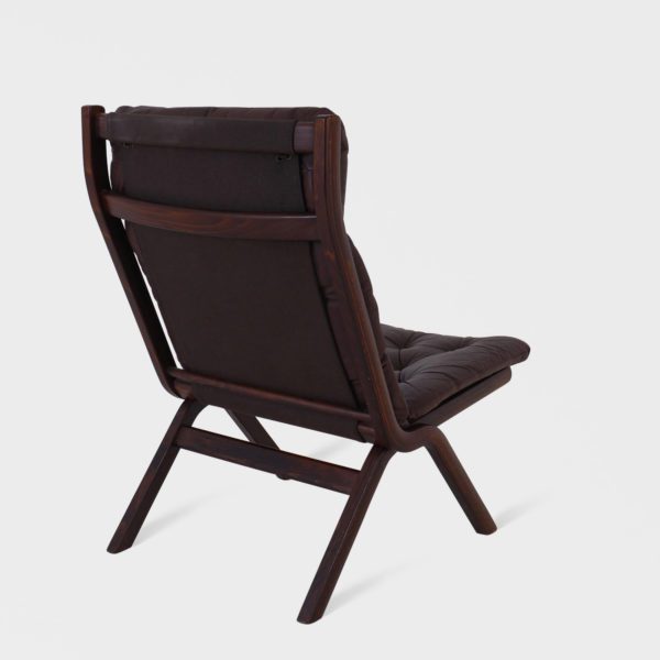 “Uno” Lenestol Designet av Per Leiv Øie Produsert av Ekornes | Brunt Skinn - Bilde 5