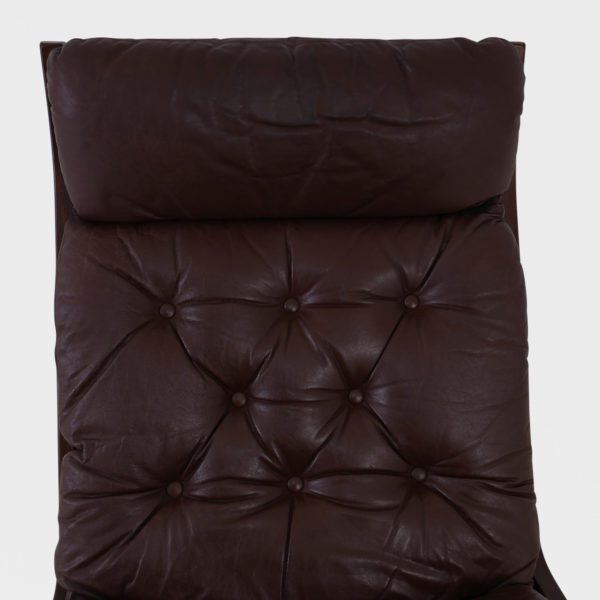 “Uno” Lenestol Designet av Per Leiv Øie Produsert av Ekornes | Brunt Skinn - Bilde 9