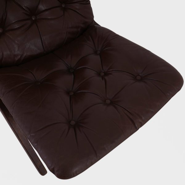 “Uno” Lenestol Designet av Per Leiv Øie Produsert av Ekornes | Brunt Skinn - Bilde 10