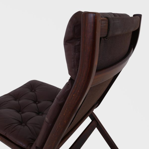 “Uno” Lenestol Designet av Per Leiv Øie Produsert av Ekornes | Brunt Skinn - Bilde 11