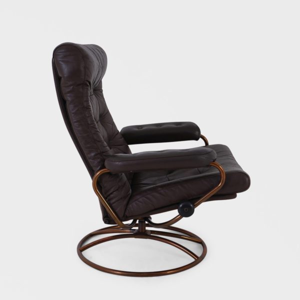 Vintage "Stressless" med Skammel | Skinn - Bilde 5