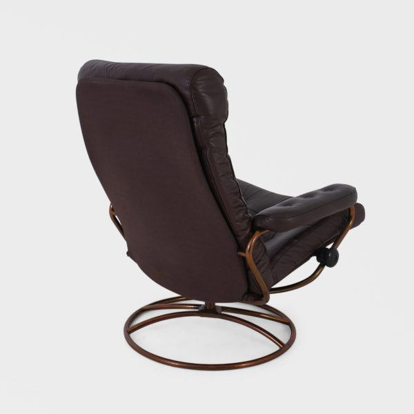 Vintage "Stressless" med Skammel | Skinn - Bilde 6