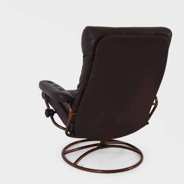 Vintage "Stressless" med Skammel | Skinn - Bilde 8