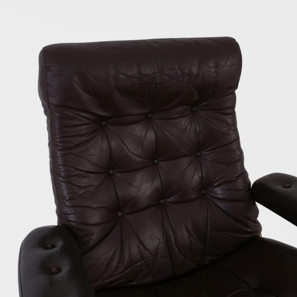 Vintage "Stressless" med Skammel | Skinn - Bilde 9