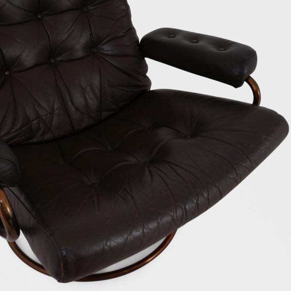Vintage "Stressless" med Skammel | Skinn - Bilde 11
