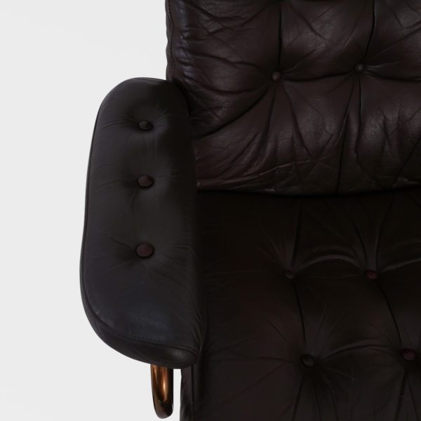 Vintage "Stressless" med Skammel | Skinn - Bilde 12