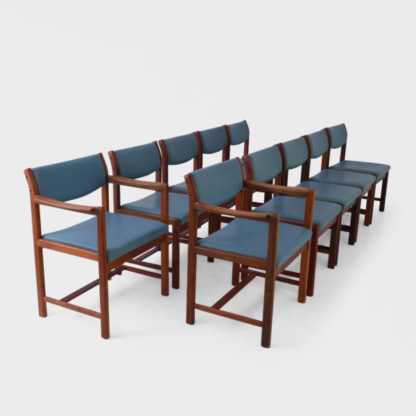 "Modell nr. 14 & 15" Spisestuestoler av Arne Halvorsen for L. Jacobsen Møbelsnekkeri