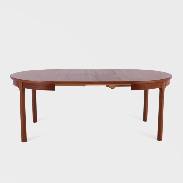 Rundt Vintage Spisebord med 2 Ileggsplater | Valnøtt