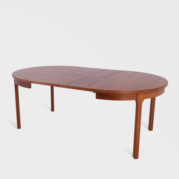 Rundt Vintage Spisebord med 2 Ileggsplater | Valnøtt - Bilde 3