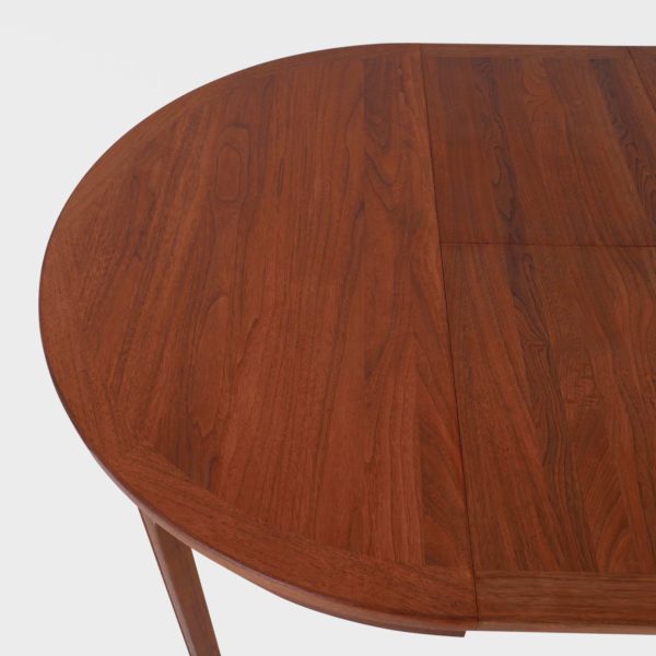 Rundt Vintage Spisebord med 2 Ileggsplater | Valnøtt - Bilde 7