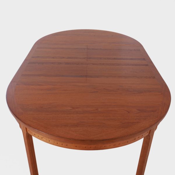 Rundt Vintage Spisebord med 2 Ileggsplater | Valnøtt - Bilde 10