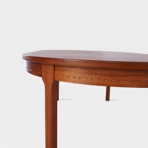 Rundt Vintage Spisebord med 2 Ileggsplater | Valnøtt - Bilde 11