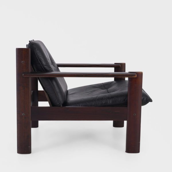 Vintage "Toledo" Lenestol | Sort Skinn - Bilde 4