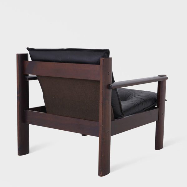 Vintage "Toledo" Lenestol | Sort Skinn - Bilde 5