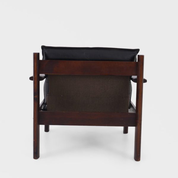 Vintage "Toledo" Lenestol | Sort Skinn - Bilde 6