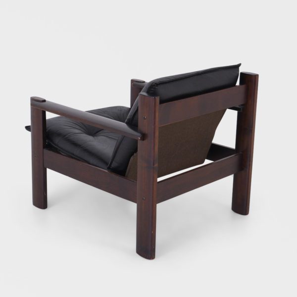 Vintage "Toledo" Lenestol | Sort Skinn - Bilde 7