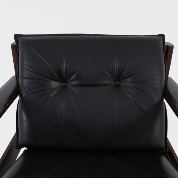 Vintage "Toledo" Lenestol | Sort Skinn - Bilde 8