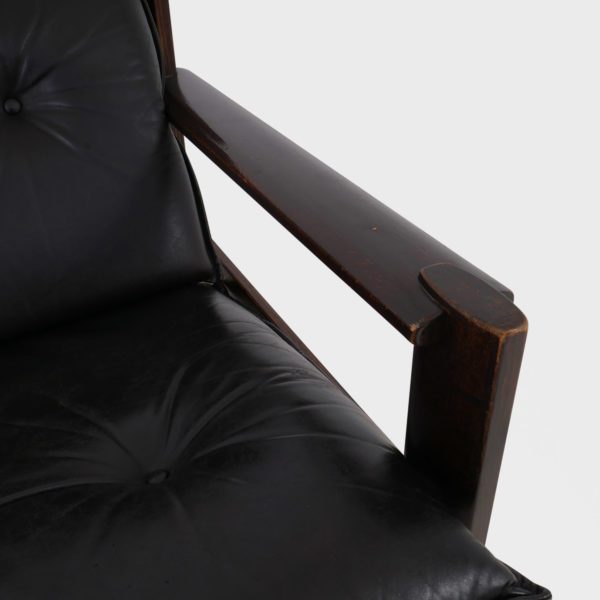 Vintage "Toledo" Lenestol | Sort Skinn - Bilde 10