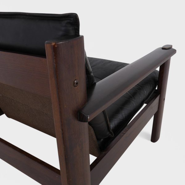 Vintage "Toledo" Lenestol | Sort Skinn - Bilde 11