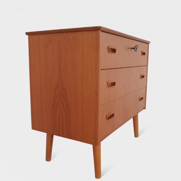 Teak kommode | 3 skuffer - Bilde 4