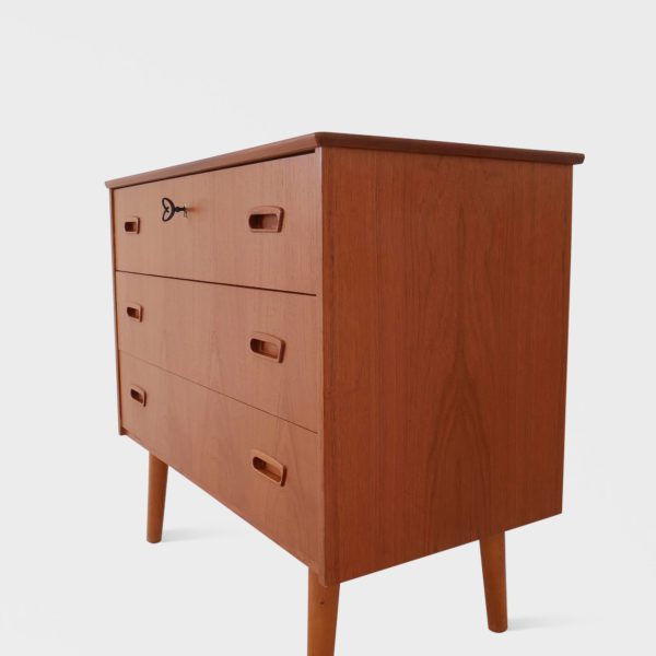 Teak kommode | 3 skuffer - Bilde 5