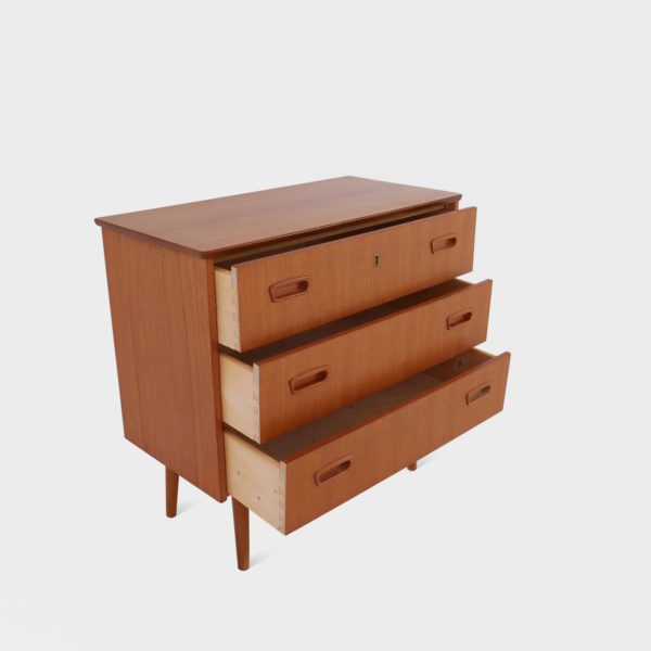 Teak kommode | 3 skuffer - Bilde 8