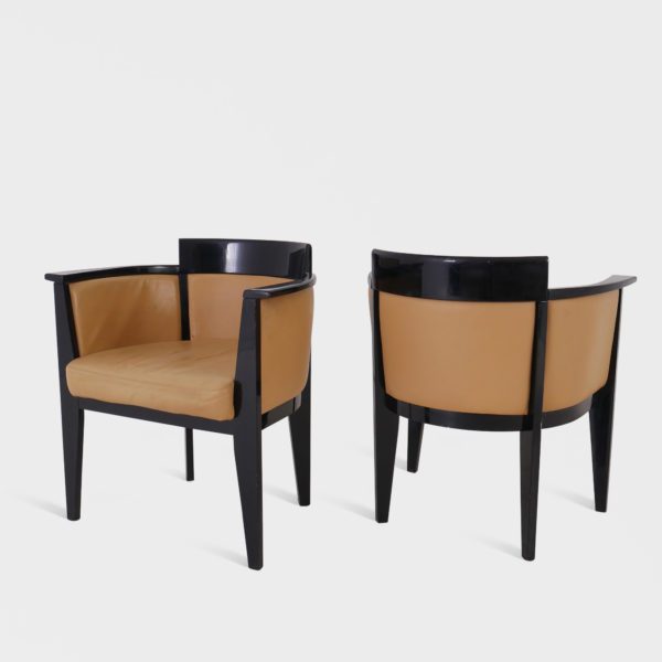 Art deco lenestoler | Gult Skinn