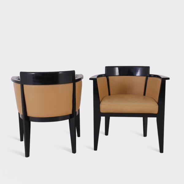 Art deco lenestoler | Gult Skinn - Bilde 2