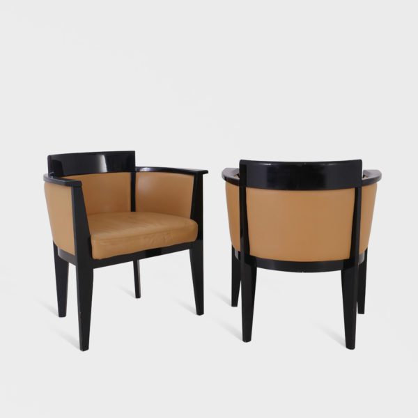 Art deco lenestoler | Gult Skinn - Bilde 3