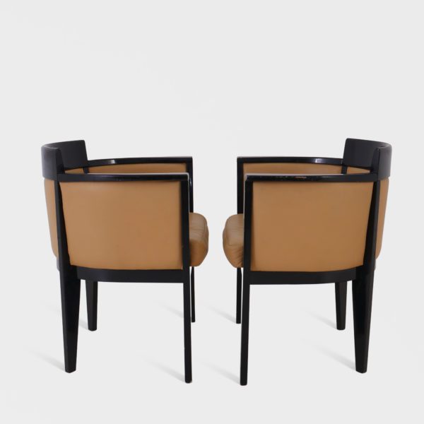 Art deco lenestoler | Gult Skinn - Bilde 4