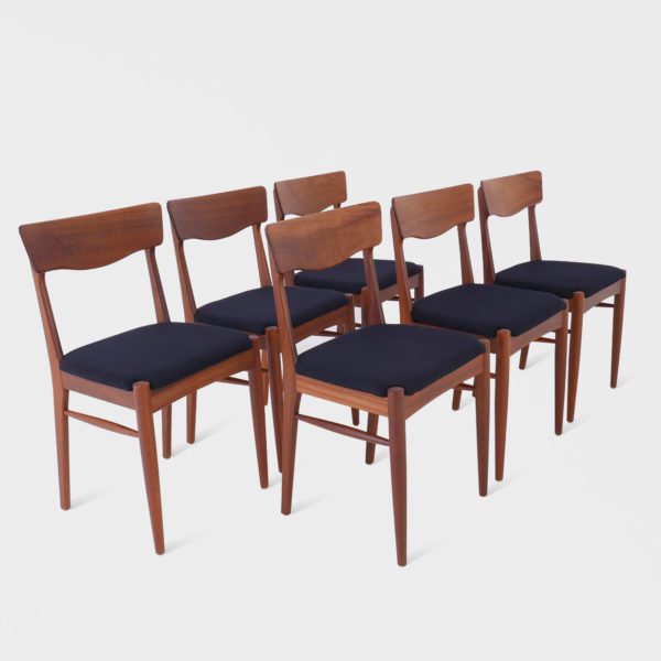 “Modell 63” Retro Spisestuestoler av Gustav Bahus | Teak
