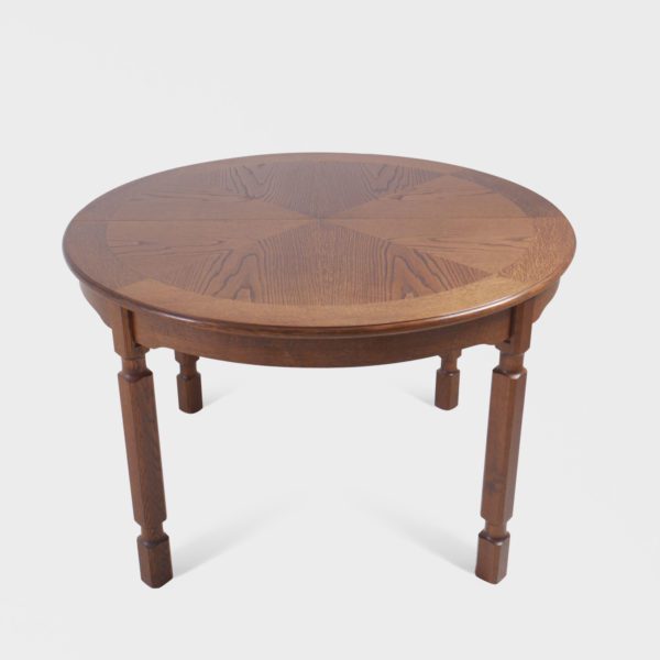 Rundt Vintage Spisebord i Eik | 2 ileggsplater - Bilde 2