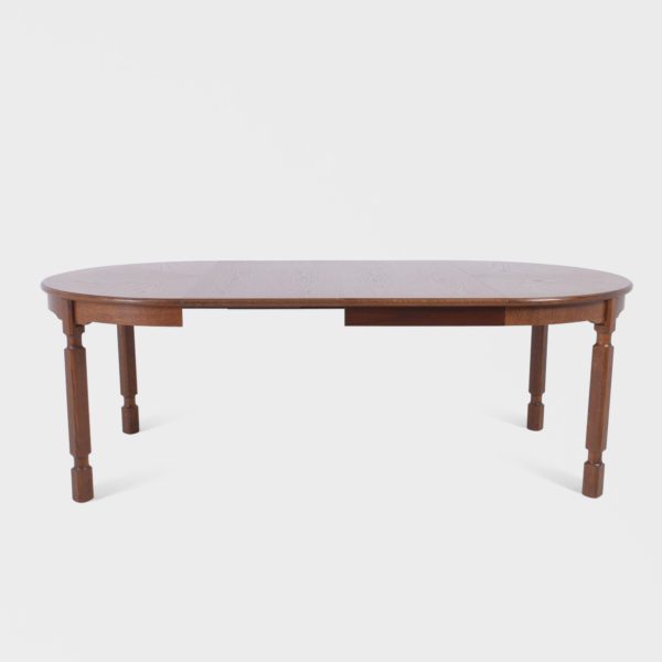 Rundt Vintage Spisebord i Eik | 2 ileggsplater - Bilde 3