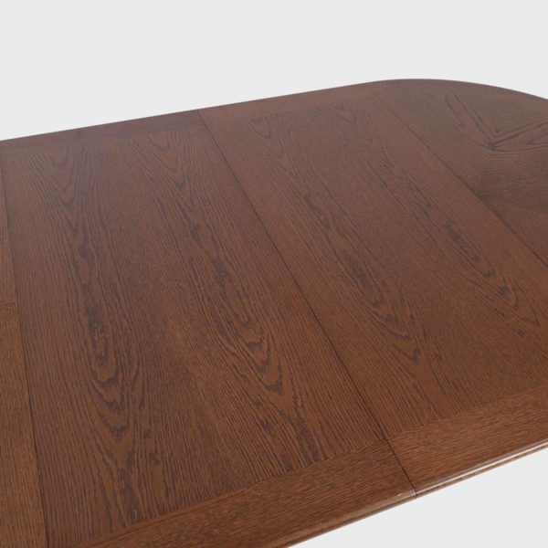 Rundt Vintage Spisebord i Eik | 2 ileggsplater - Bilde 6