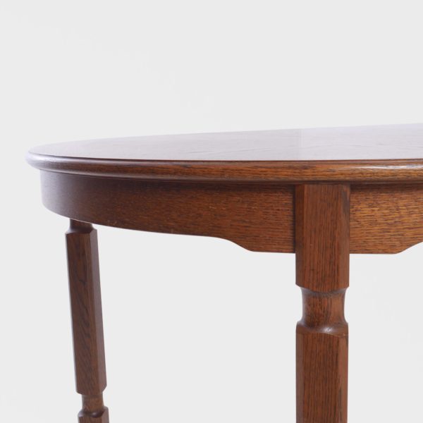 Rundt Vintage Spisebord i Eik | 2 ileggsplater - Bilde 10