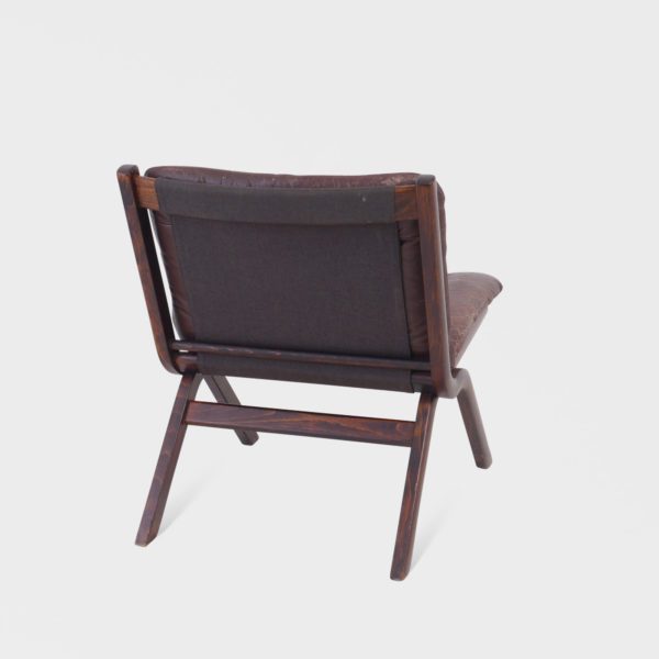 “Uno” Lenestoler Designet av Per Leiv Øie Produsert av Ekornes | Brunt Skinn - Bilde 6
