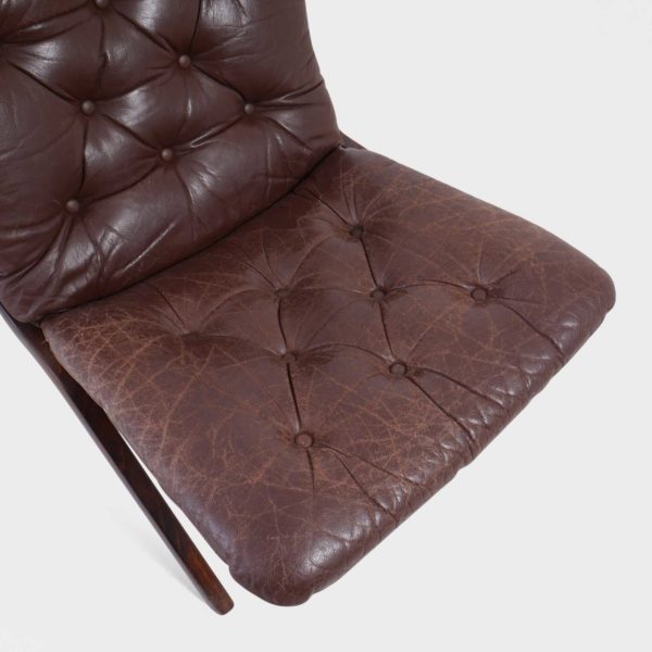 “Uno” Lenestoler Designet av Per Leiv Øie Produsert av Ekornes | Brunt Skinn - Bilde 11