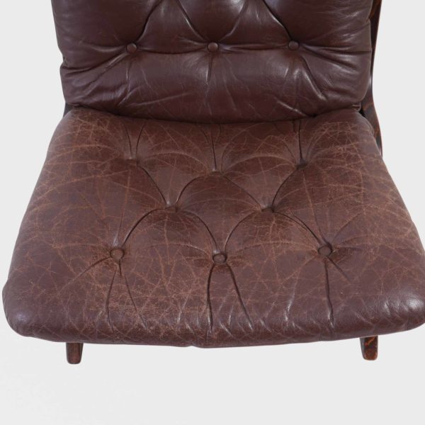 “Uno” Lenestoler Designet av Per Leiv Øie Produsert av Ekornes | Brunt Skinn - Bilde 15