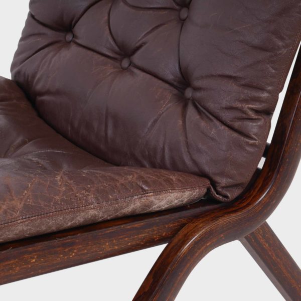 “Uno” Lenestoler Designet av Per Leiv Øie Produsert av Ekornes | Brunt Skinn - Bilde 17