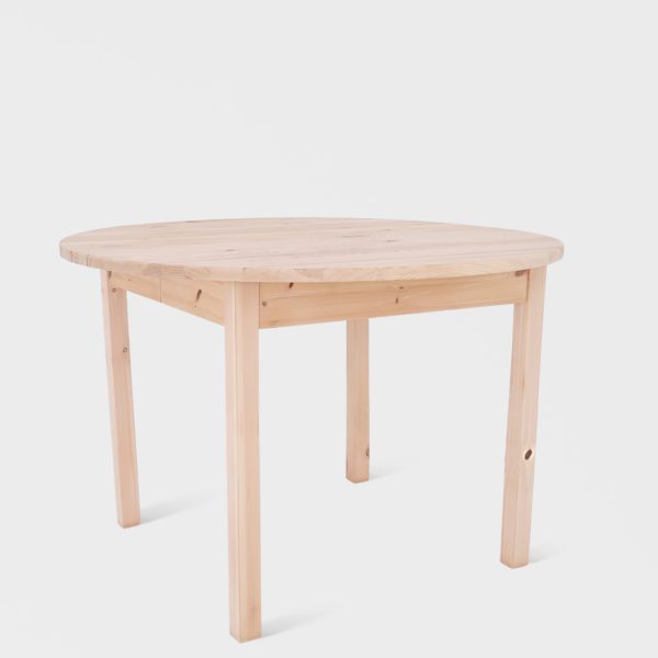 Rundt Vintage Spisebord i Furu | Ileggsplate