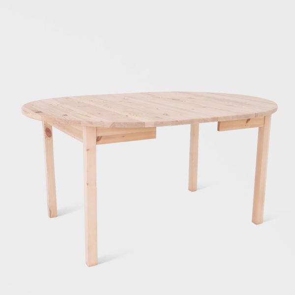 Rundt Vintage Spisebord i Furu | Ileggsplate - Bilde 6