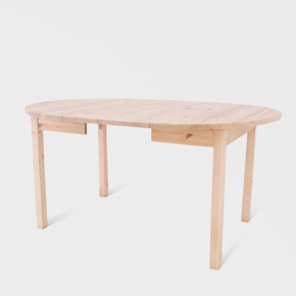 Rundt Vintage Spisebord i Furu | Ileggsplate - Bilde 7