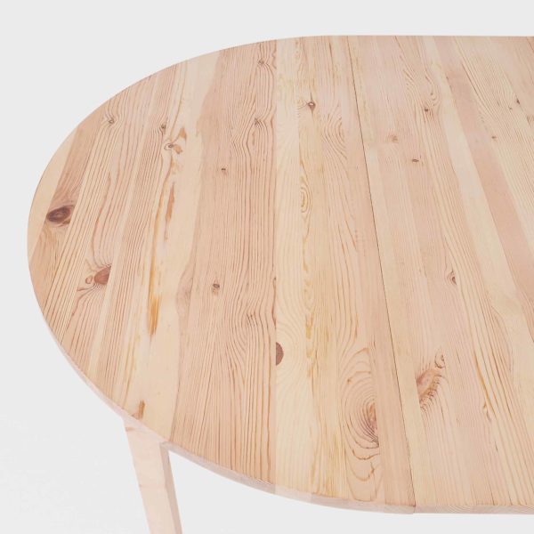 Rundt Vintage Spisebord i Furu | Ileggsplate - Bilde 8