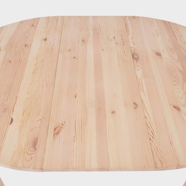 Rundt Vintage Spisebord i Furu | Ileggsplate - Bilde 9