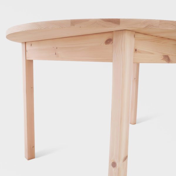 Rundt Vintage Spisebord i Furu | Ileggsplate - Bilde 14